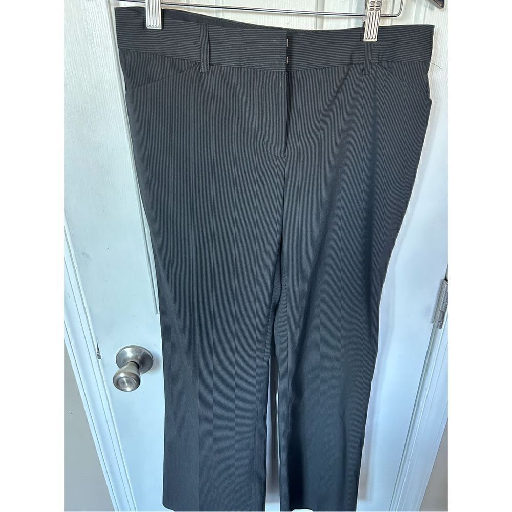Express editors black stripped pants size 4R